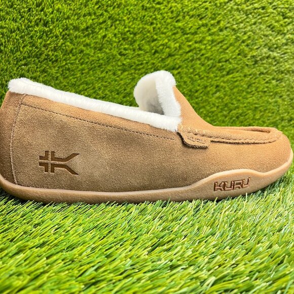 Kuru Loft Mens Size 12.5 Brown White Casual Walking Moccasin Slippers Shoes main image 4